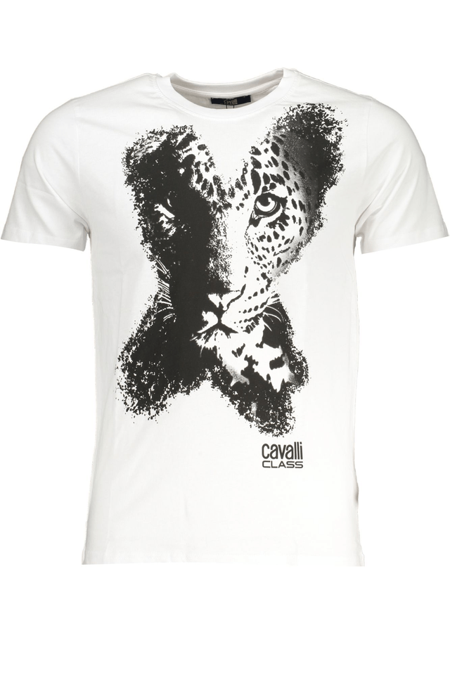 7731CAVALLI CLASS T-SHIRT MANICHE CORTE UOMO BIANCO