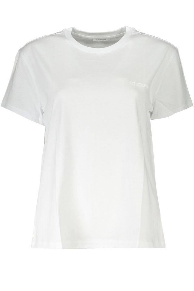 7677PATRIZIA PEPE T-SHIRT MANICHE CORTE DONNA BIANCO