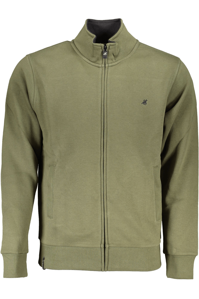 6611U.S. GRAND POLO FELPA CON ZIP UOMO VERDE