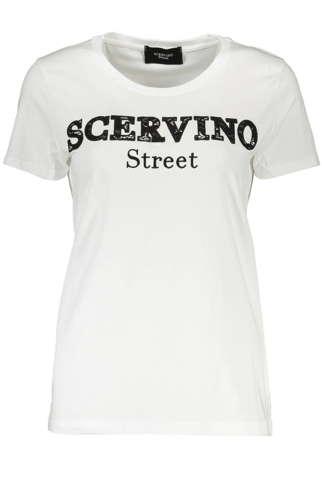 647SCERVINO STREET T-SHIRT MANICHE CORTE DONNA BIANCO