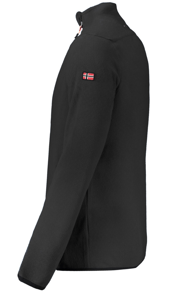 10183NORWAY 1963 FELPA CON ZIP UOMO NERO