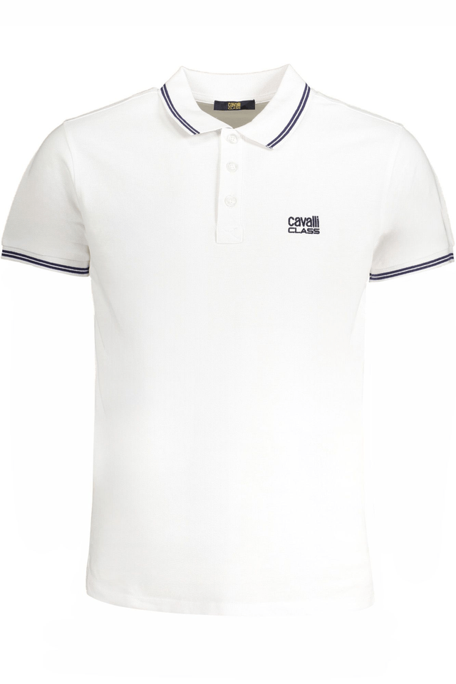 9732CAVALLI CLASS POLO MANICHE CORTE UOMO BIANCO