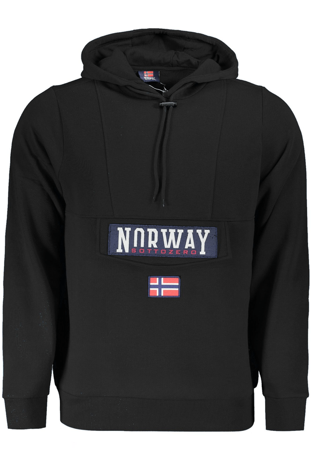 10124NORWAY 1963 FELPA SENZA ZIP UOMO NERO