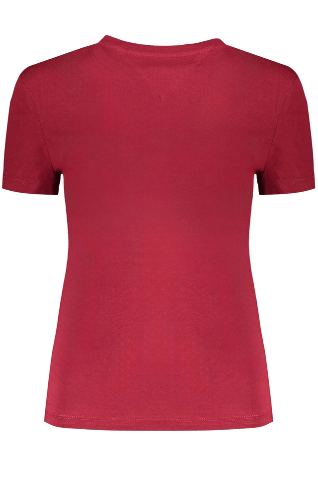 9832TOMMY HILFIGER T-SHIRT MANICHE CORTE DONNA ROSSO