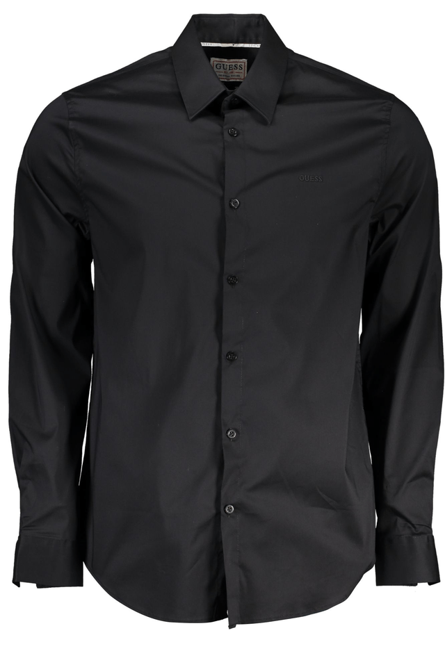 7510GUESS JEANS CAMICIA MANICHE LUNGHE UOMO NERO
