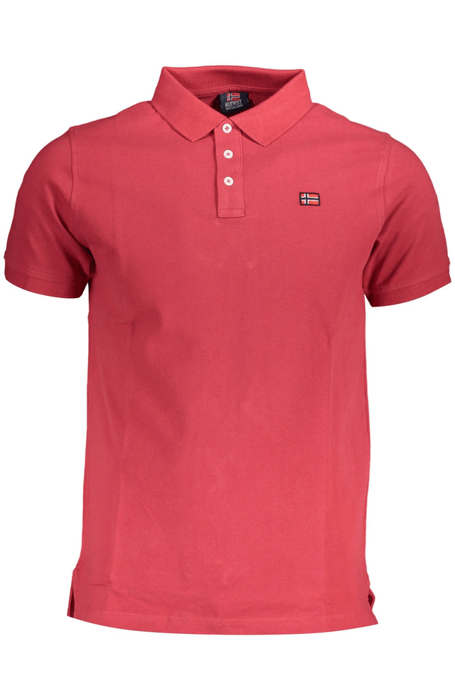 3930NORWAY 1963 POLO MANICHE CORTE UOMO ROSSO