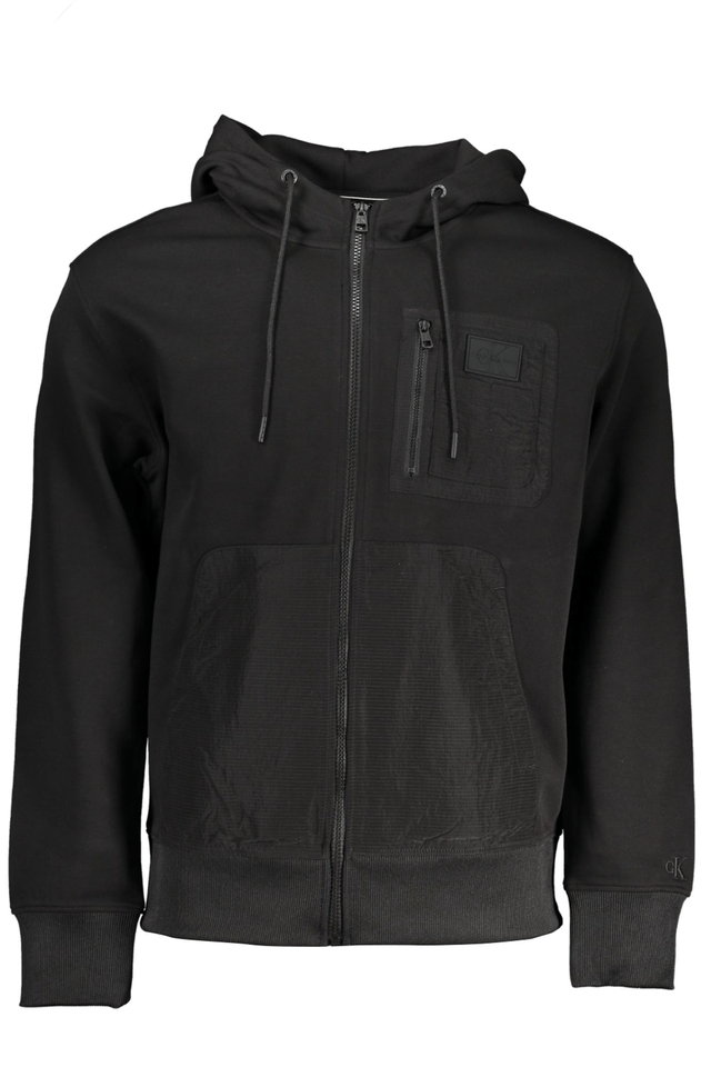 5861CALVIN KLEIN FELPA CON ZIP UOMO NERO