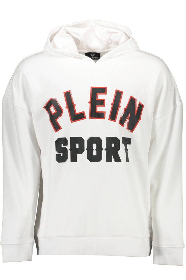 1285PLEIN SPORT FELPA SENZA ZIP UOMO BIANCO