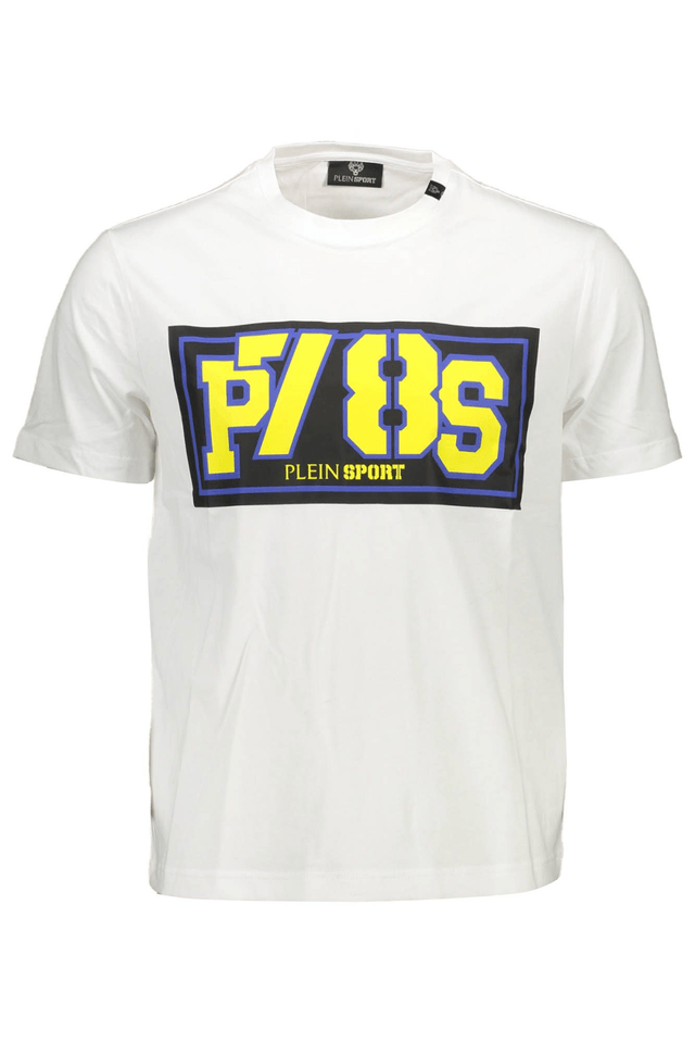 1240PLEIN SPORT T-SHIRT MANICHE CORTE UOMO BIANCO