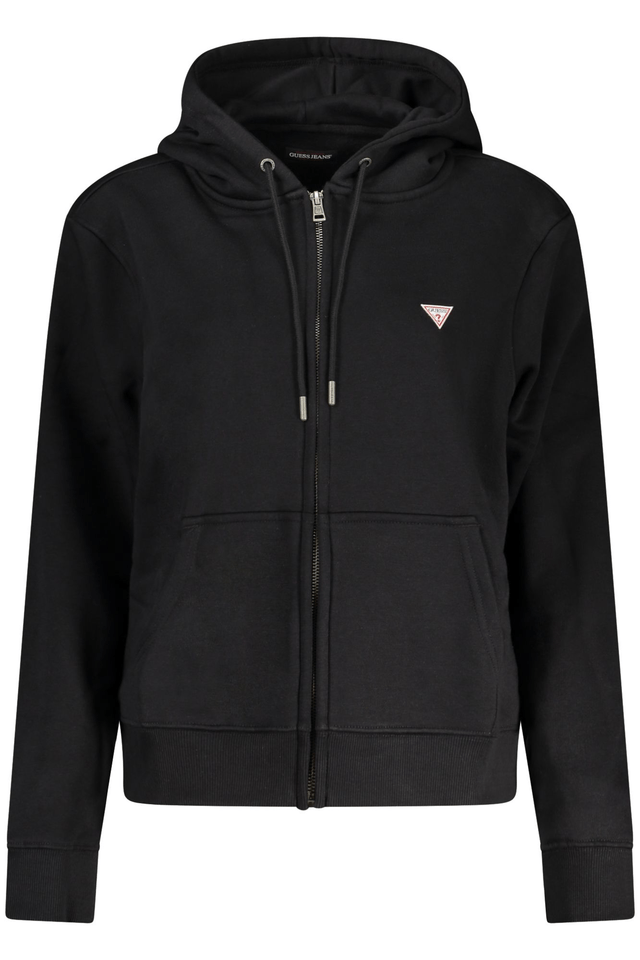 10589GUESS JEANS FELPA CON ZIP DONNA NERO