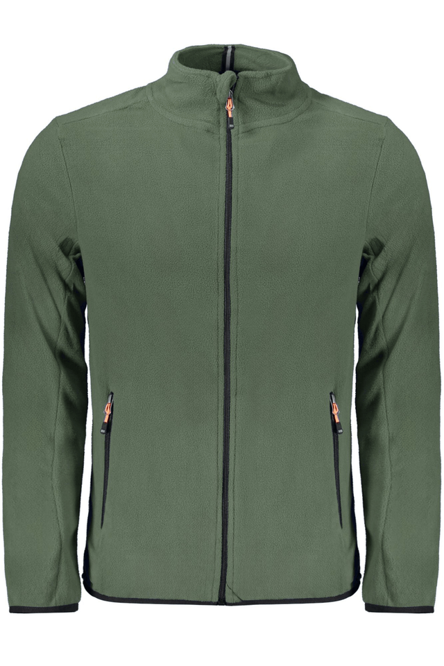 10189NORWAY 1963 FELPA CON ZIP UOMO VERDE