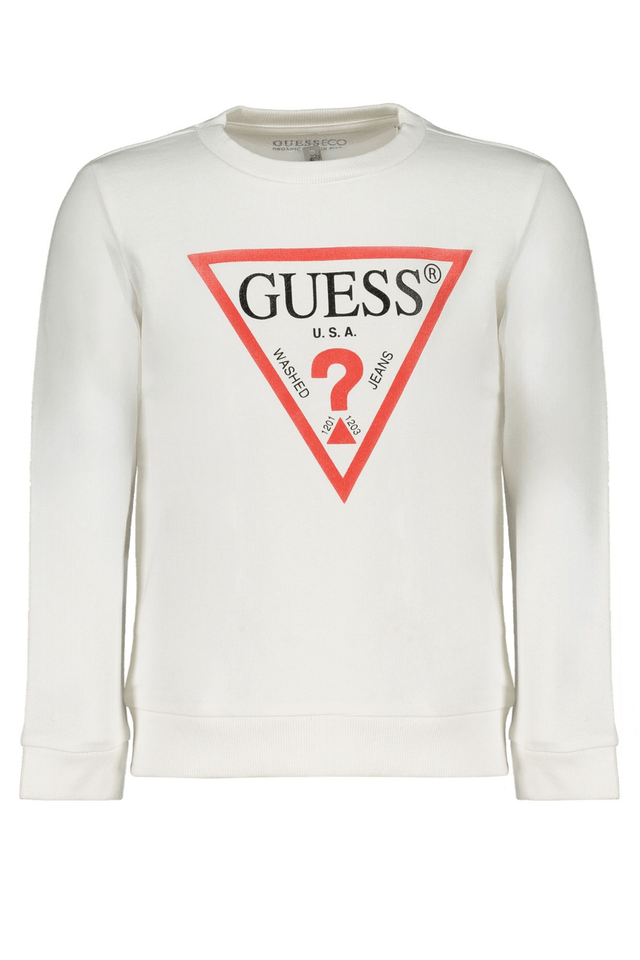 8111GUESS JEANS FELPA SENZA ZIP BAMBINO BIANCO