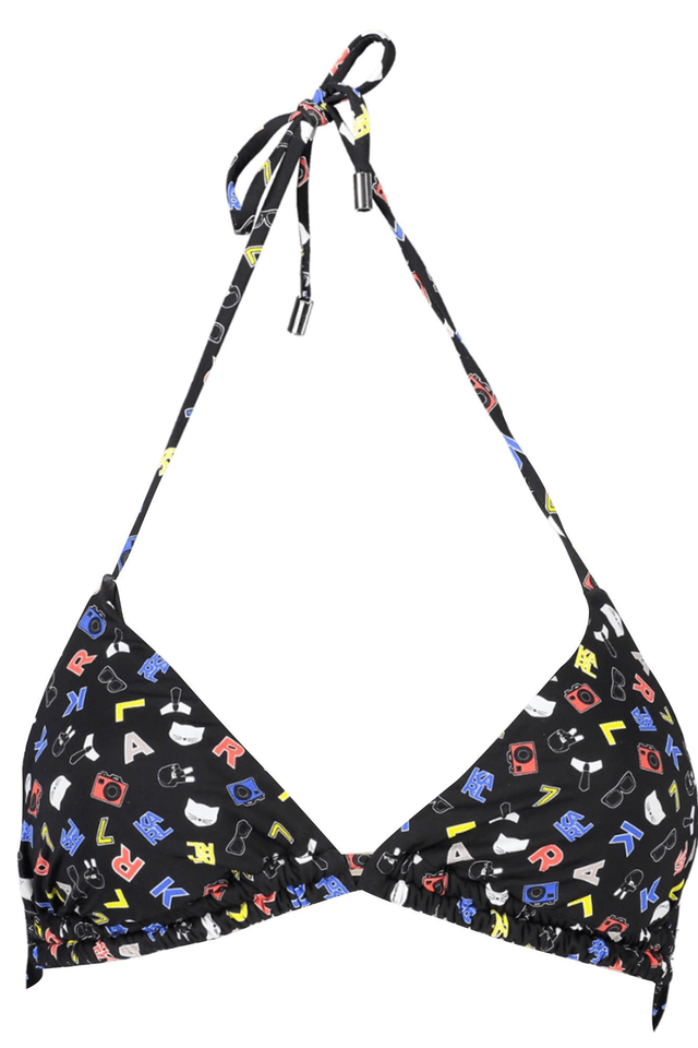 3824KARL LAGERFELD BEACHWEAR COSTUME PARTE SOPRA DONNA NERO