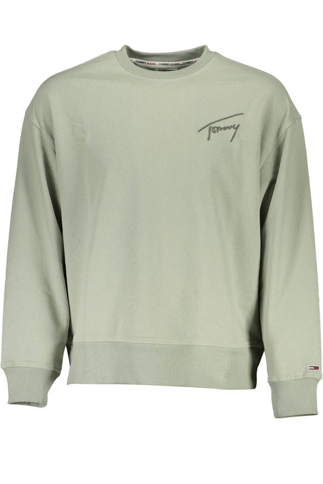 1989TOMMY HILFIGER FELPA SENZA ZIP UOMO VERDE