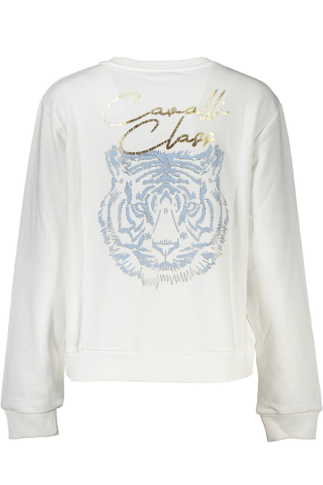 4074CAVALLI CLASS FELPA SENZA ZIP DONNA BIANCO