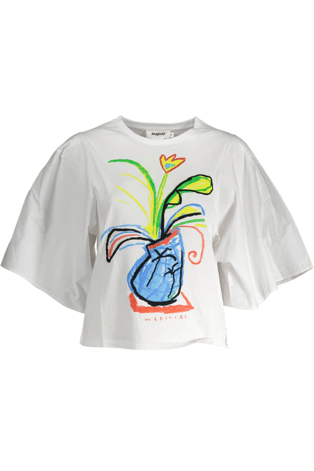 3388DESIGUAL T-SHIRT MANICHE CORTE DONNA BIANCO