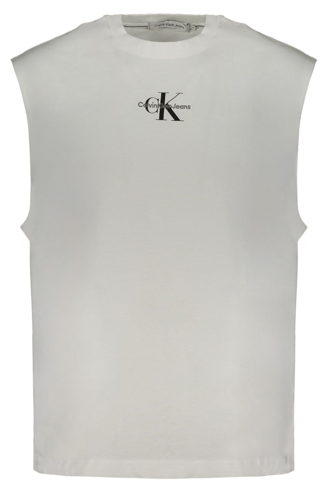8456CALVIN KLEIN T-SHIRT SENZA MANICHE UOMO BIANCO