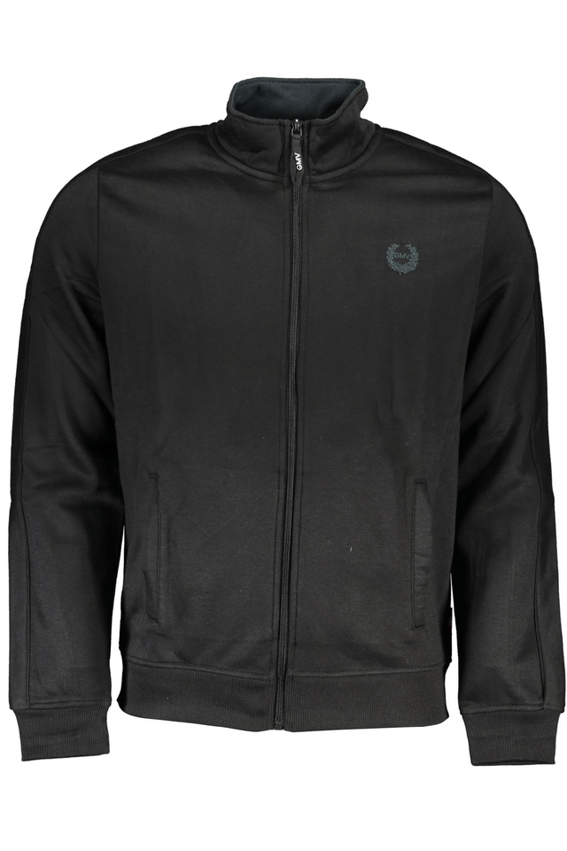 6206GIAN MARCO VENTURI FELPA CON ZIP UOMO NERO
