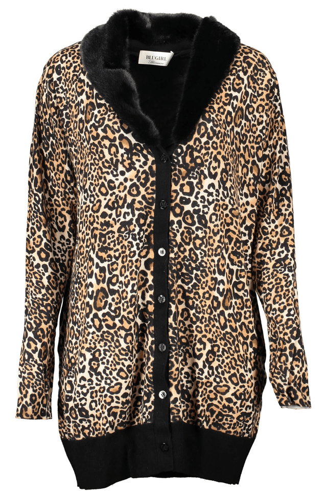 1073BLUGIRL CARDIGAN DONNA NERO