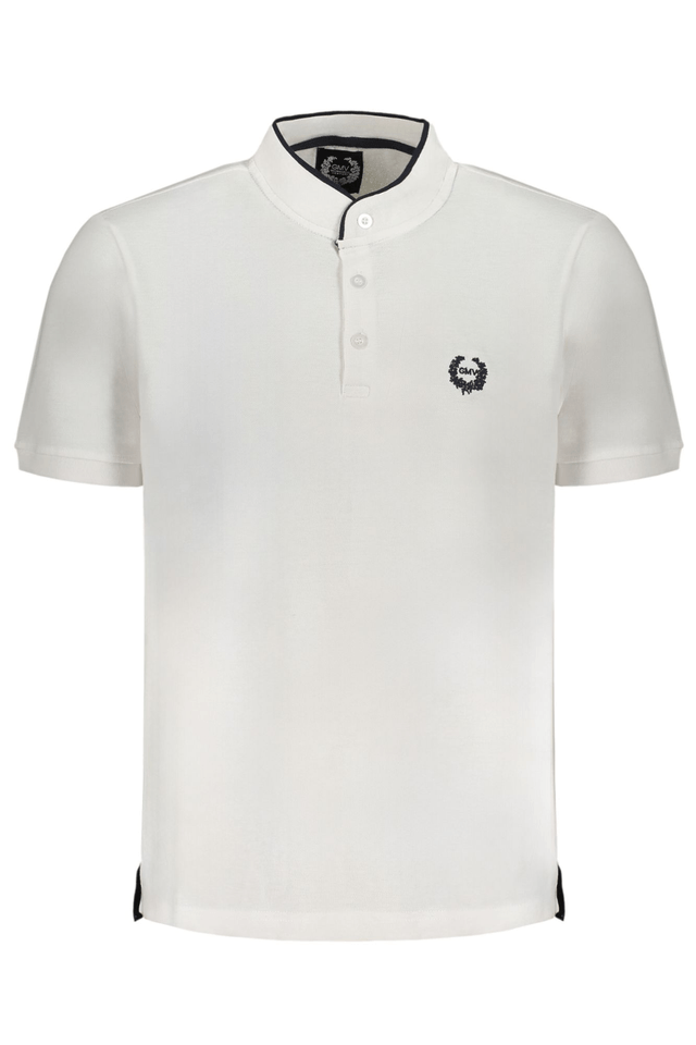 9655GIAN MARCO VENTURI POLO MANICHE CORTE UOMO BIANCO