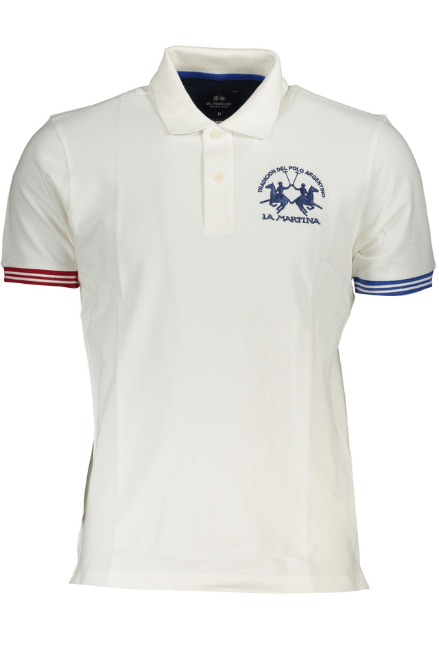 4870LA MARTINA POLO MANICHE CORTE UOMO BIANCO