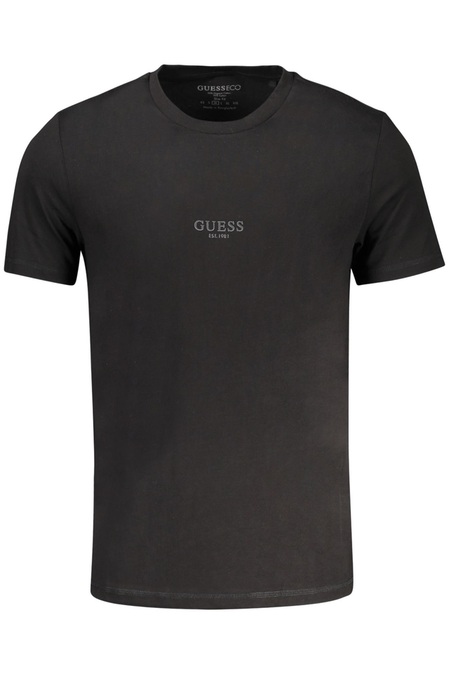 10606GUESS JEANS T-SHIRT MANICHE CORTE UOMO NERO