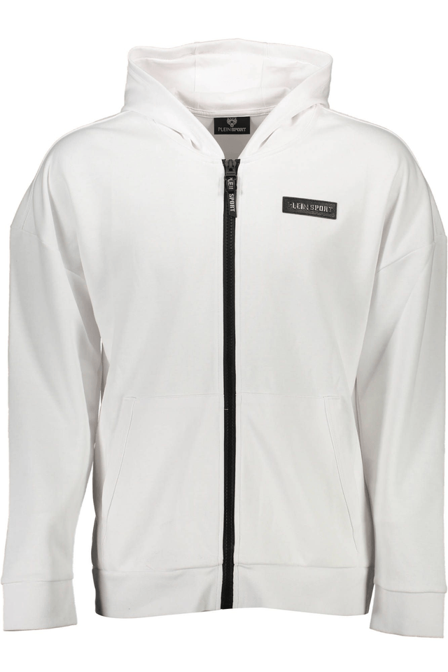 1292PLEIN SPORT FELPA CON ZIP UOMO BIANCO