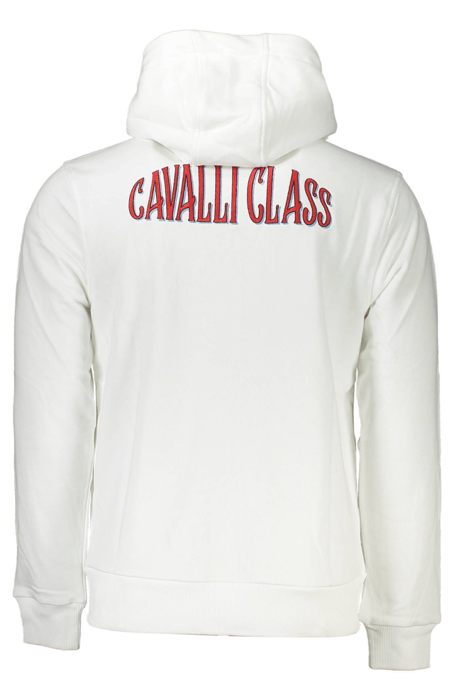 4123CAVALLI CLASS FELPA CON ZIP UOMO BIANCO