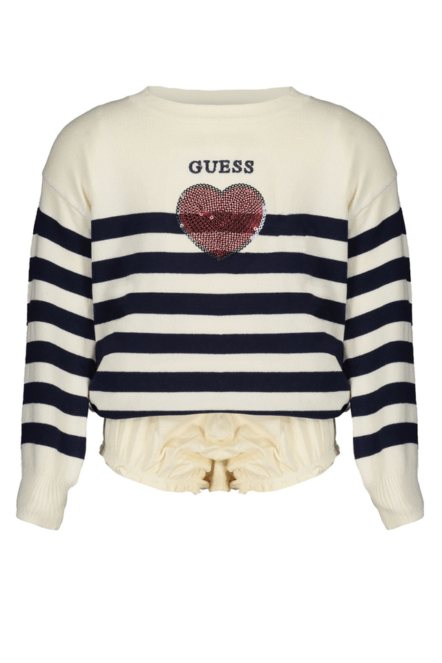8094GUESS JEANS MAGLIA BAMBINA BIANCO