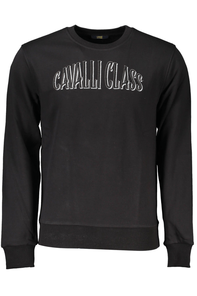 4135CAVALLI CLASS FELPA SENZA ZIP UOMO NERO