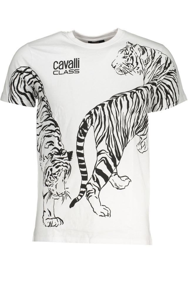 7828CAVALLI CLASS T-SHIRT MANICHE CORTE UOMO BIANCO