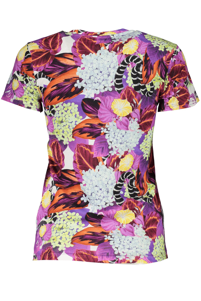 6770CAVALLI CLASS T-SHIRT MANICHE CORTE DONNA VIOLA