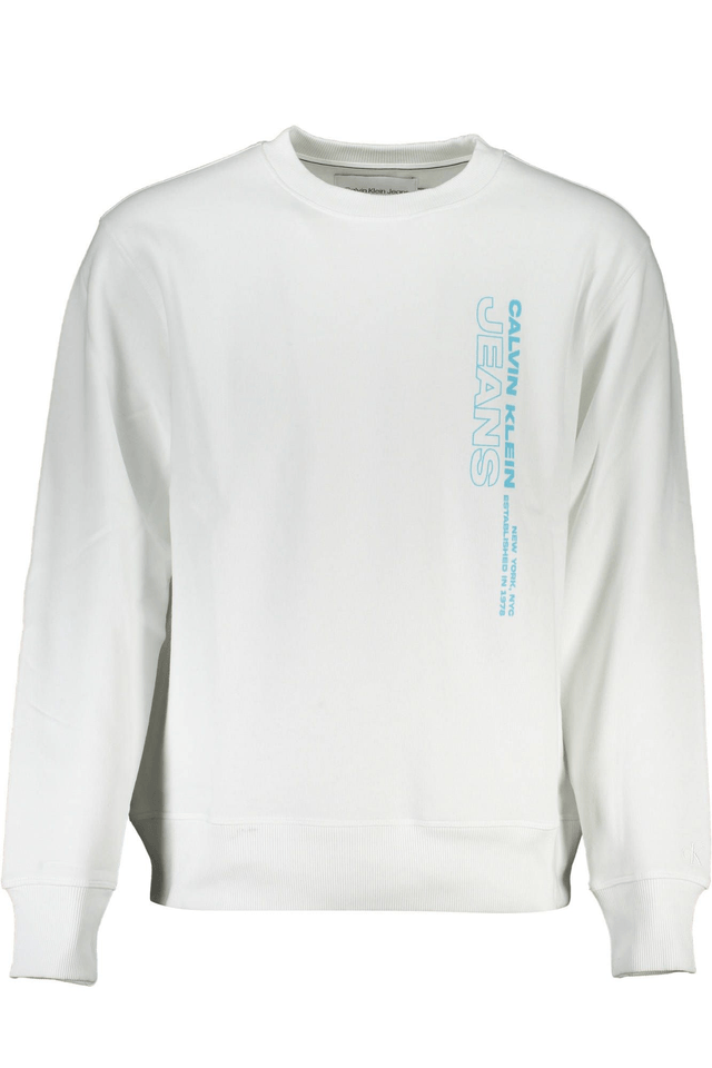 6412CALVIN KLEIN FELPA SENZA ZIP UOMO BIANCO