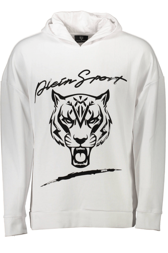 1078PLEIN SPORT FELPA SENZA ZIP UOMO BIANCO