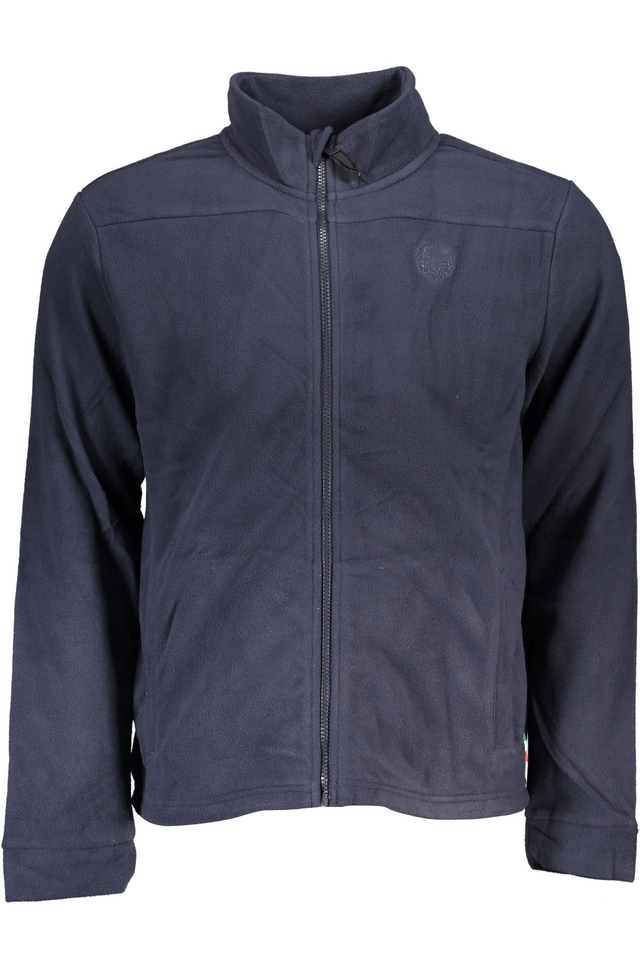 6156GIAN MARCO VENTURI FELPA CON ZIP UOMO BLU