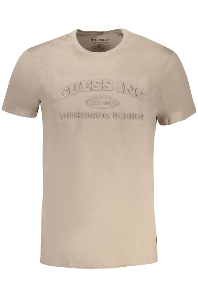 10624GUESS JEANS T-SHIRT MANICHE CORTE UOMO BEIGE