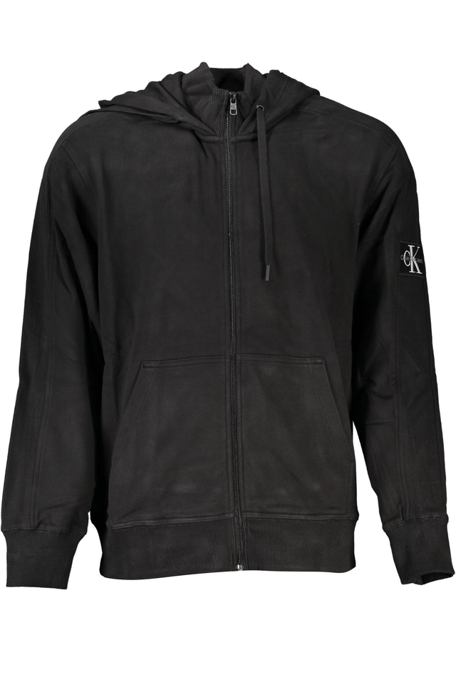 7060CALVIN KLEIN FELPA CON ZIP UOMO NERO