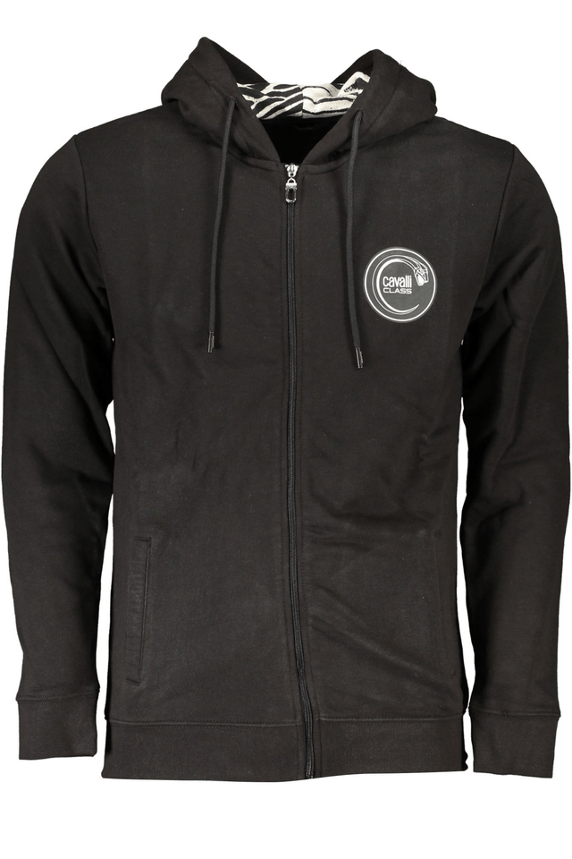 6798CAVALLI CLASS FELPA SENZA ZIP UOMO NERO
