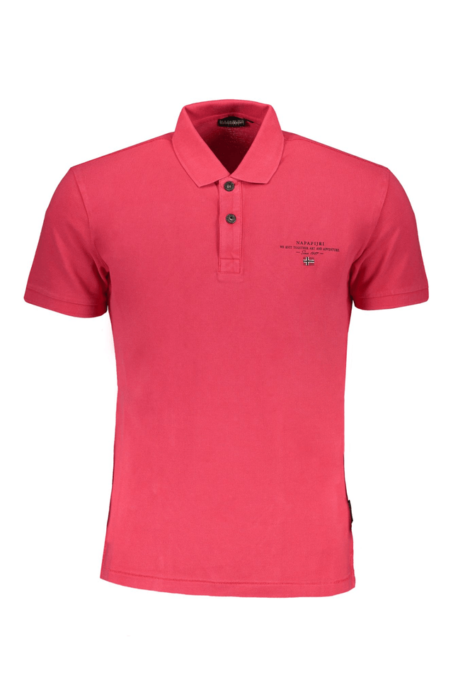 8435NAPAPIJRI POLO MANICHE CORTE UOMO ROSA