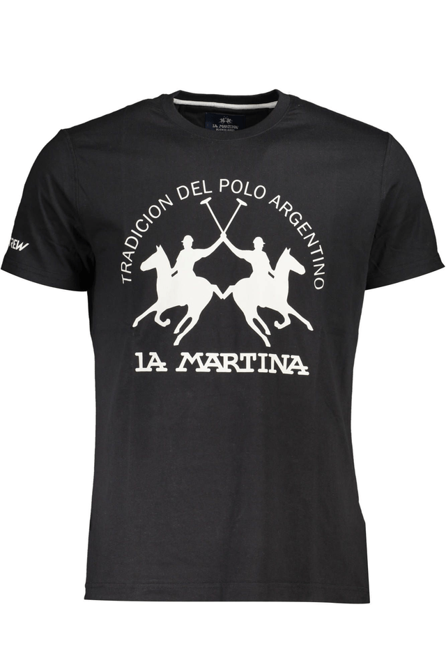 3863LA MARTINA T-SHIRT MANICHE CORTE UOMO NERO
