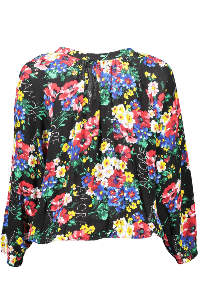 1062DESIGUAL T-SHIRT MANICHE LUNGHE DONNA NERO
