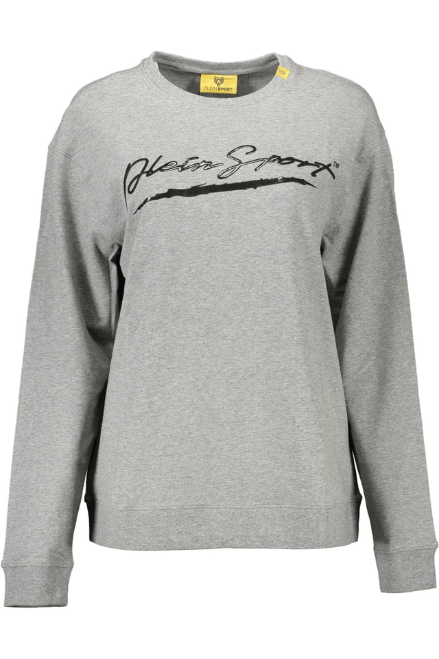 1095PLEIN SPORT FELPA SENZA ZIP DONNA GRIGIO