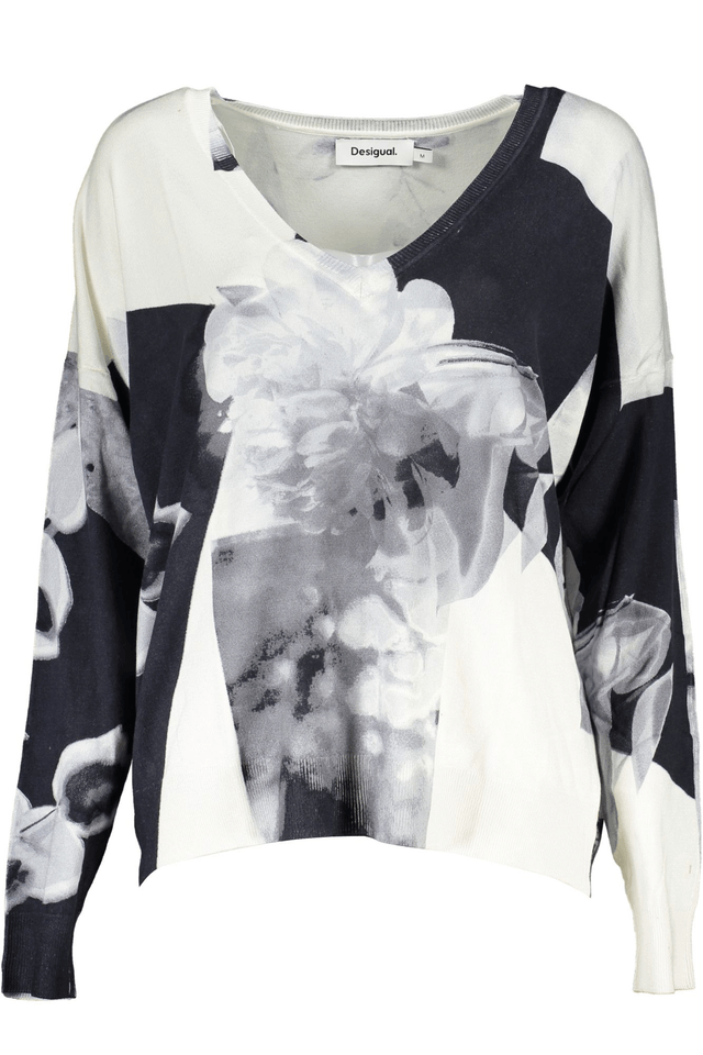 5528DESIGUAL MAGLIA DONNA BIANCO