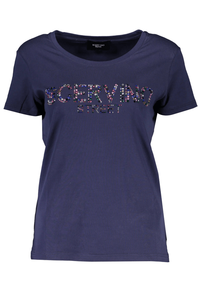 252SCERVINO STREET T-SHIRT MANICHE CORTE DONNA BLU