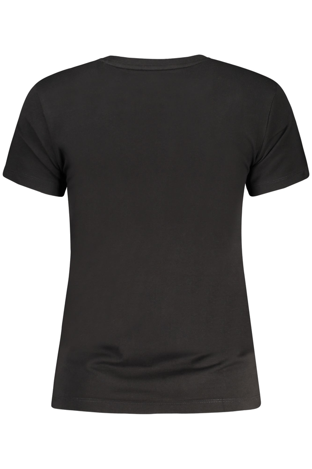 10637GUESS JEANS T-SHIRT MANICHE CORTE DONNA NERO