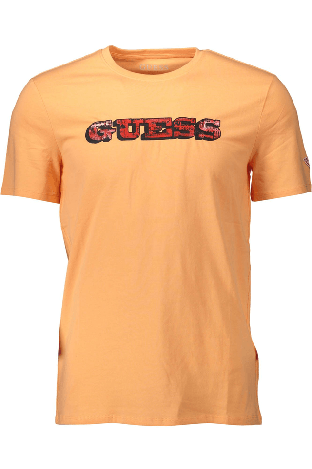 247GUESS JEANS T-SHIRT MANICHE CORTE UOMO ARANCIO