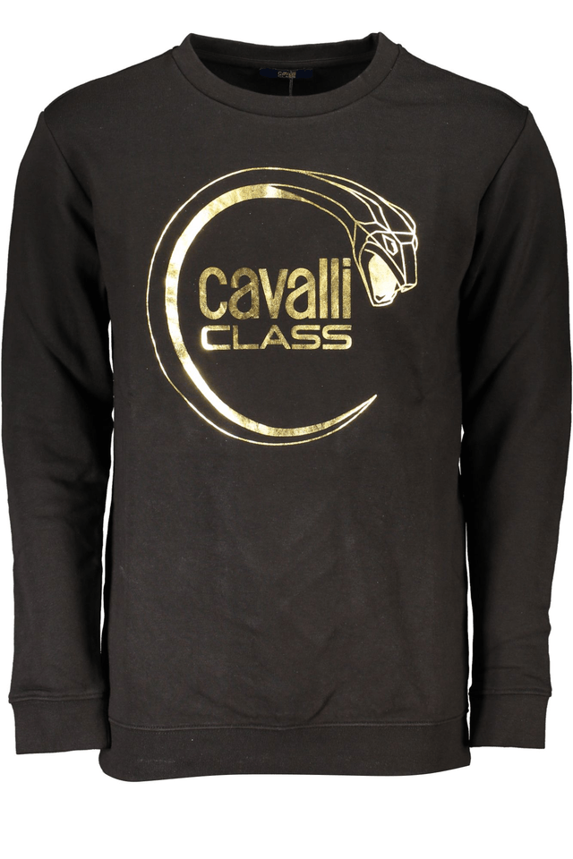 6755CAVALLI CLASS FELPA SENZA ZIP UOMO NERO