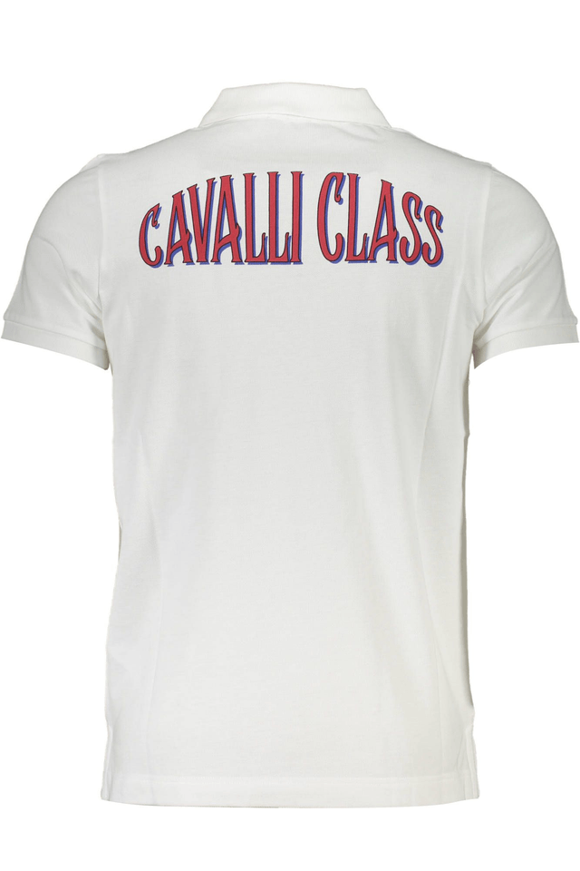 4144CAVALLI CLASS POLO MANICHE CORTE UOMO BIANCO
