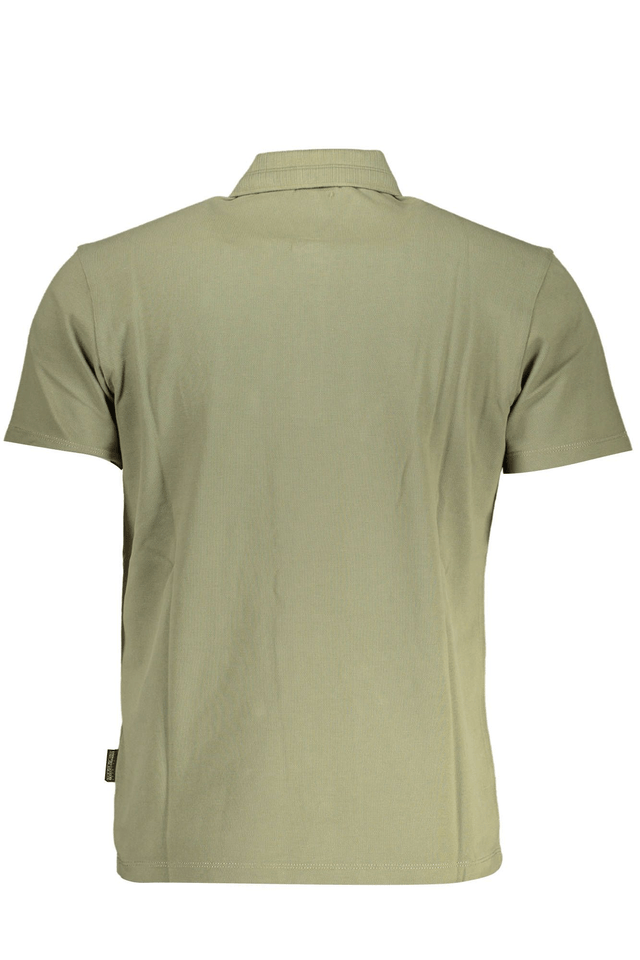 3425NAPAPIJRI POLO MANICHE CORTE UOMO VERDE