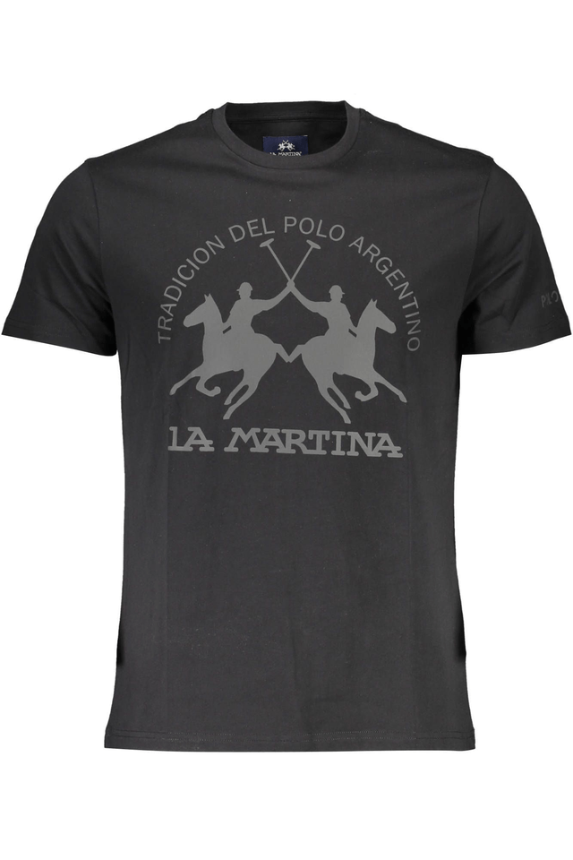 1809LA MARTINA T-SHIRT MANICHE CORTE UOMO NERO